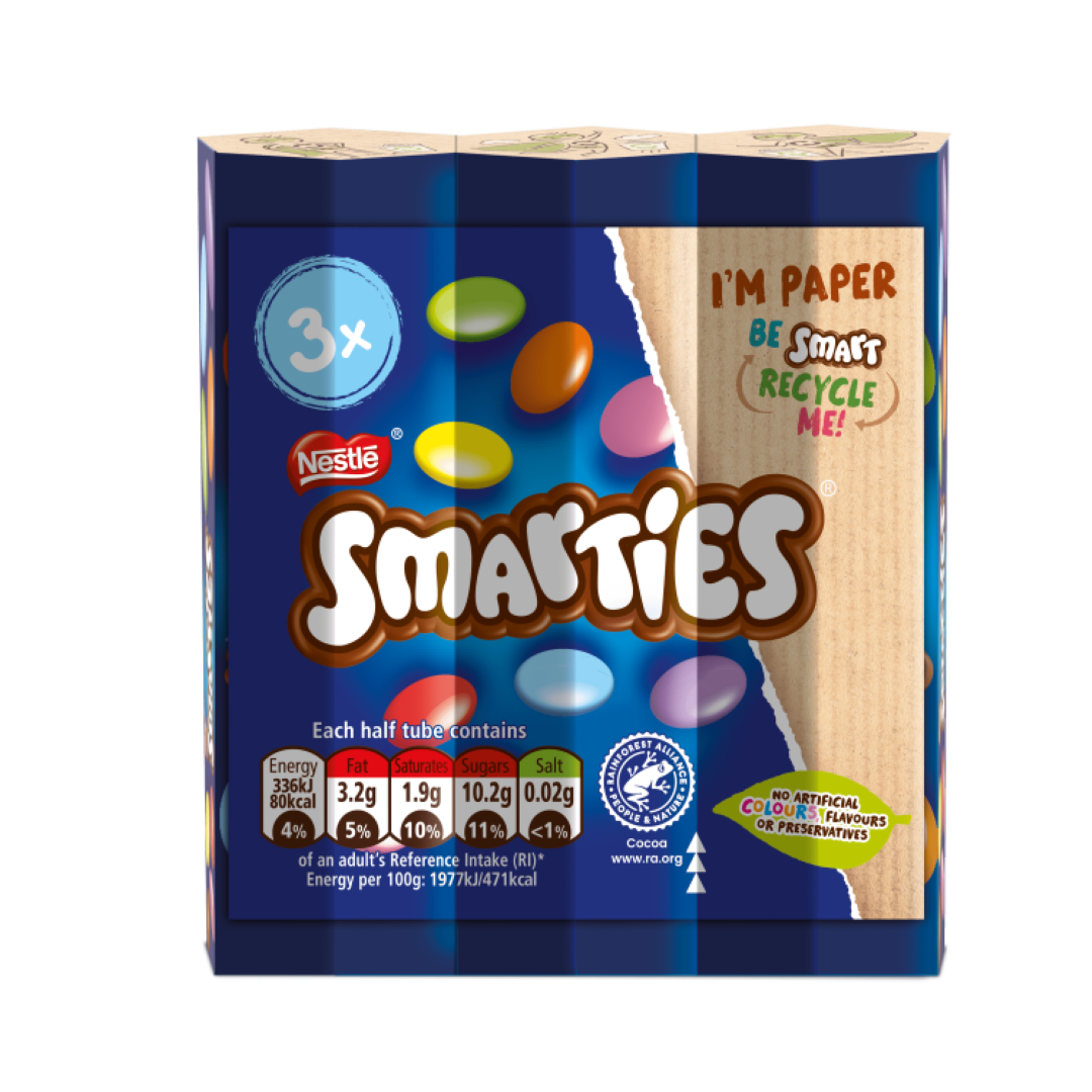 SMARTIES HEXATUBE 3 PACK 102G
